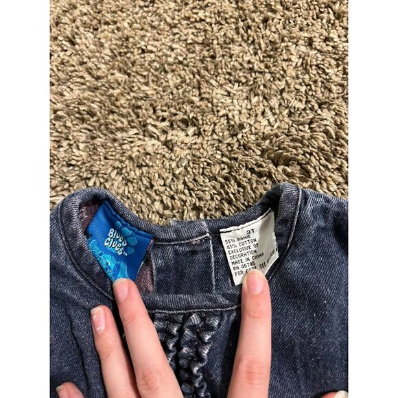 Blues Clues Vintage Y2K Denim Dress 3T 2002 Viacom Embroidery - Picture 4 of 7